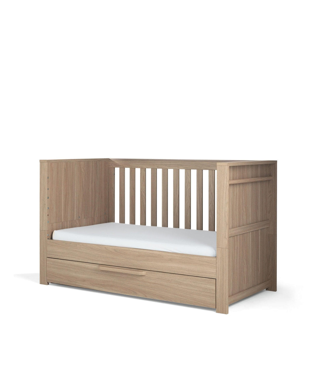 Mamas & Papas Franklin 3 Piece Nursery Furniture Set with Cot Bed, Dresser and Wardrobe - Oak