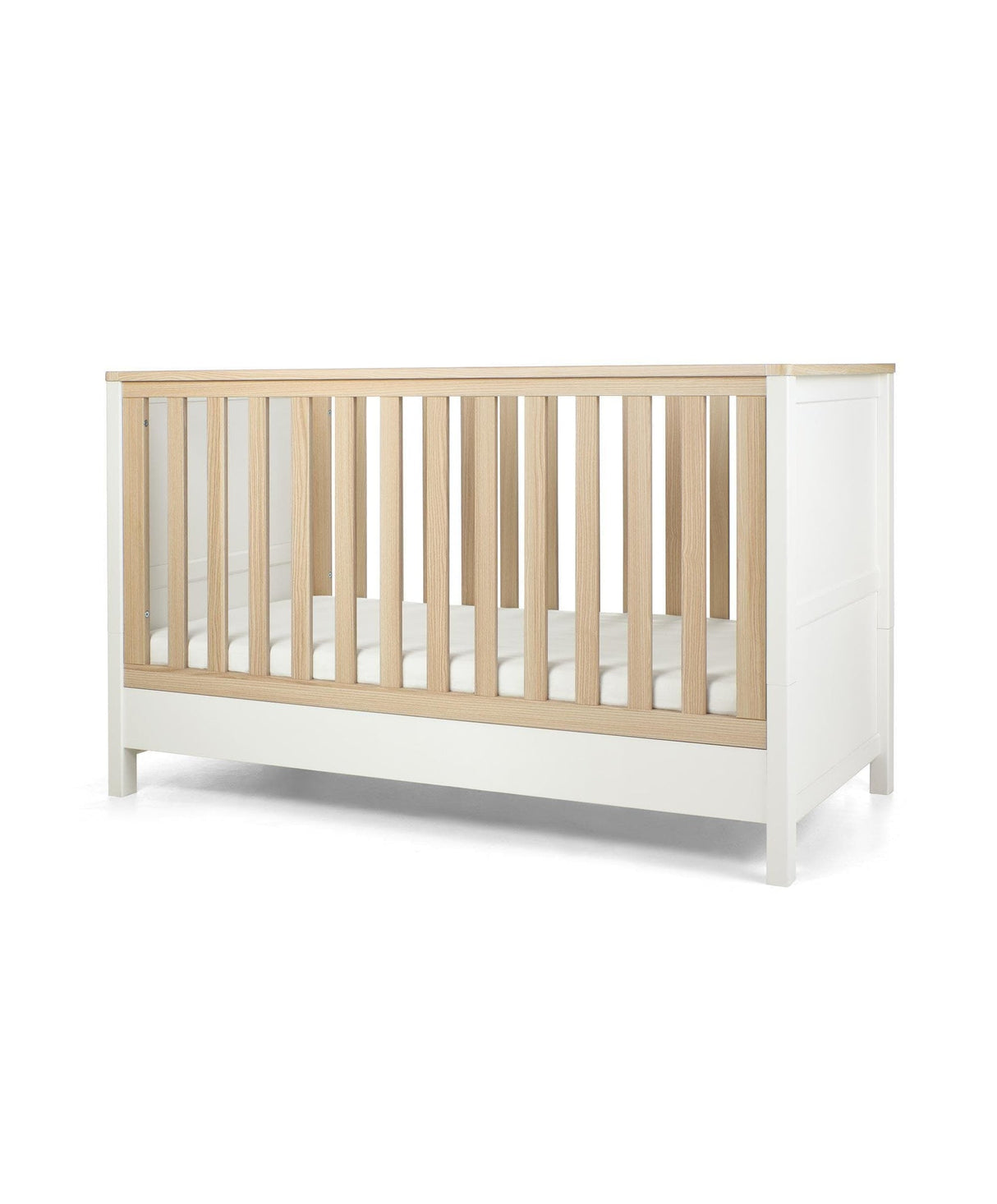 Mamas & Papas Harwell Cot Bed - White / Natural
