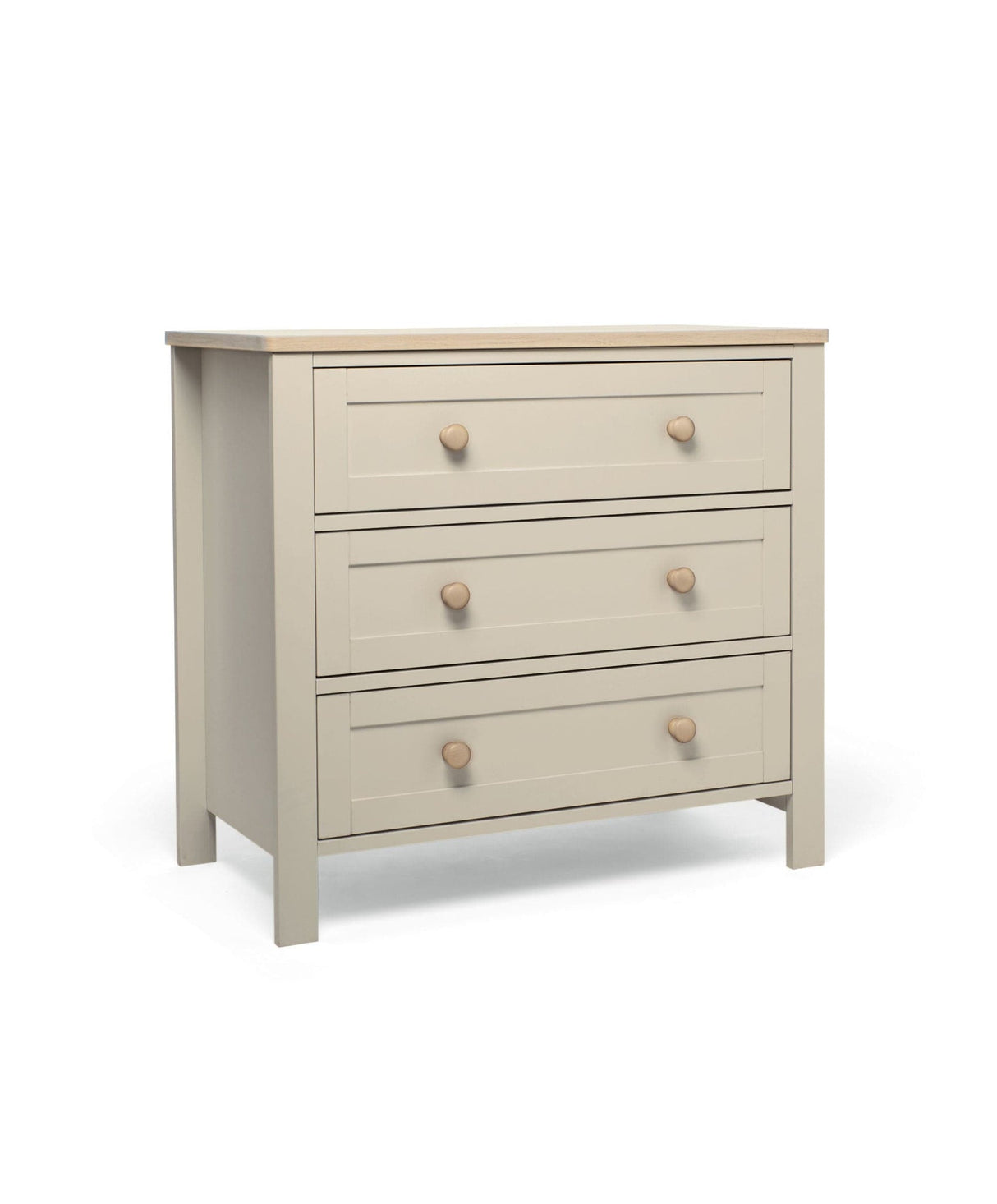 Mamas & Papas Wedmore 3 Piece Nursery Furniture Set with Cot Bed, Dresser and Wardrobe - Cashmere/Oak