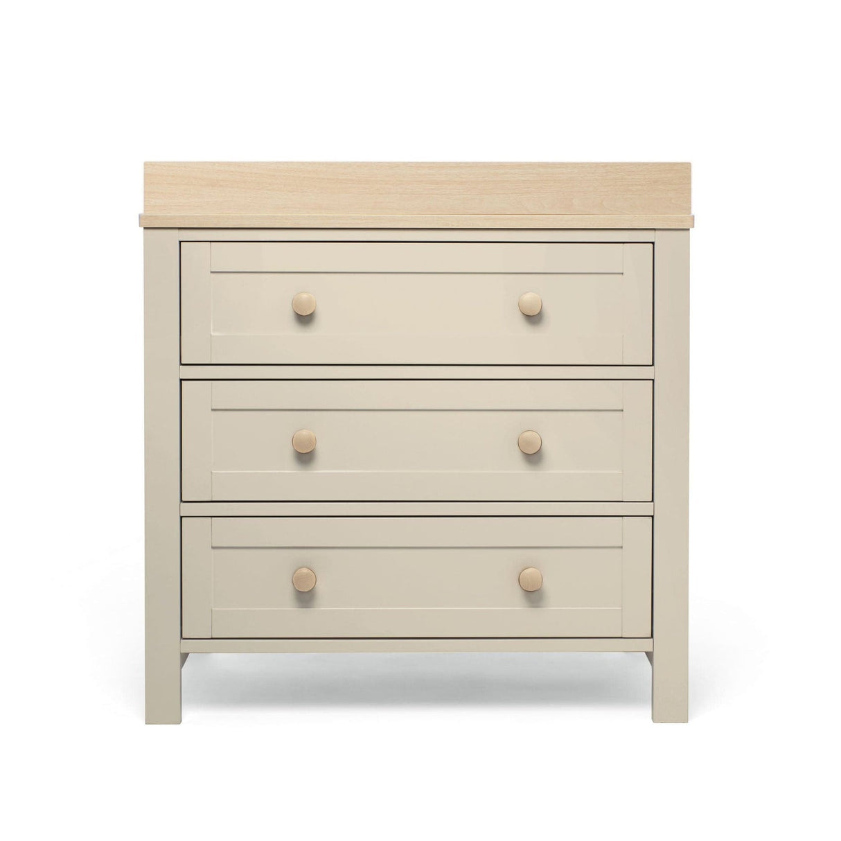 Mamas & Papas Wedmore 2 Piece Nursery Furniture Set with Cotbed and Dresser/Changer - Cashmere/Oak