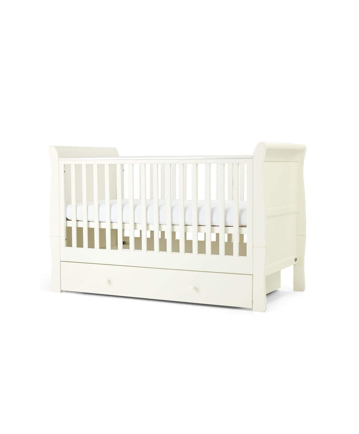 Mamas & Papas Mia 2 Piece Nursery Furniture Set with Cot Bed and Dresser - White