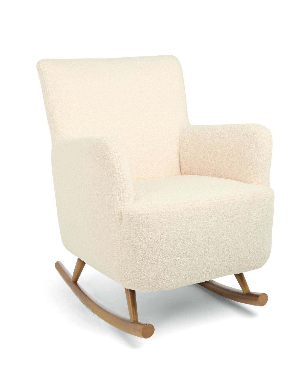 Mamas & Papas Elwood Nursing Chair with Footstool - Off White Boucle