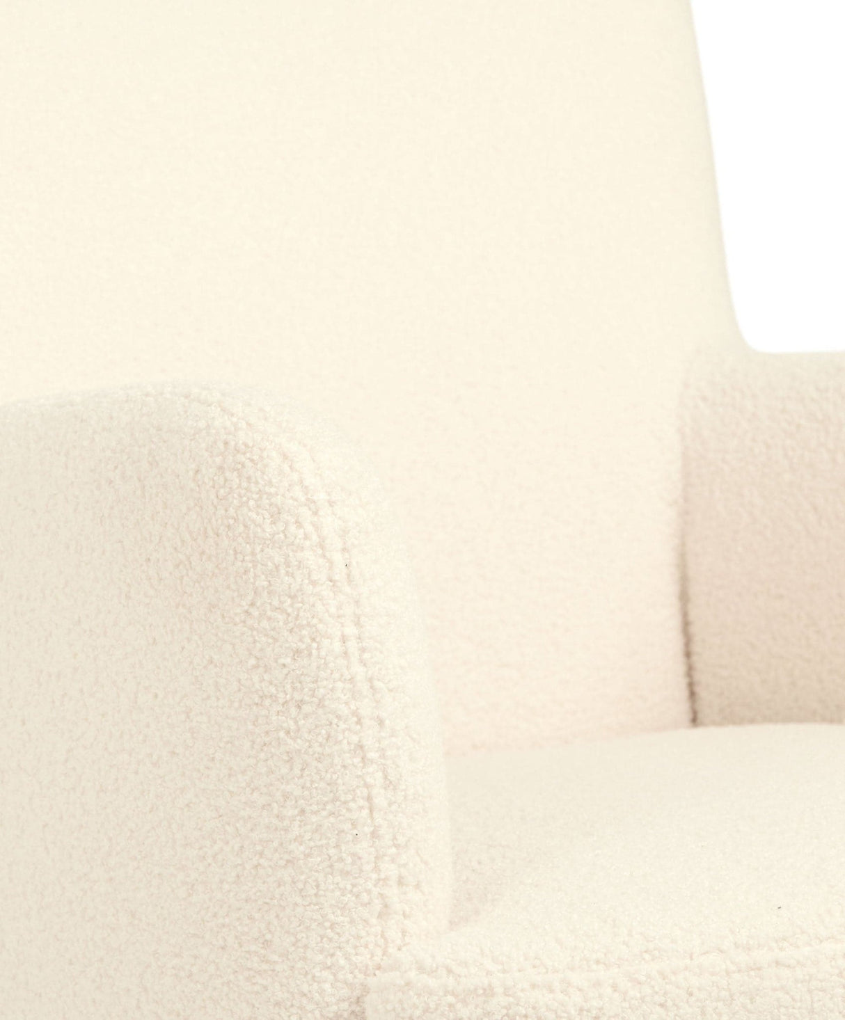 Mamas & Papas Elwood Nursing Chair with Footstool - Off White Boucle