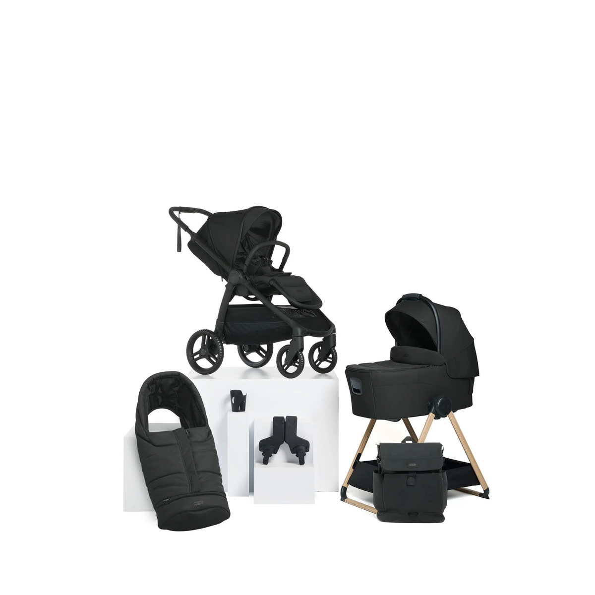 Mamas & Papas Ocarro 2 | Essential Kit (inc Pushchair, Carrycot, Adaptors, Cupholder, Bag, Footmuff, CC Stand) - Eclipse 1
