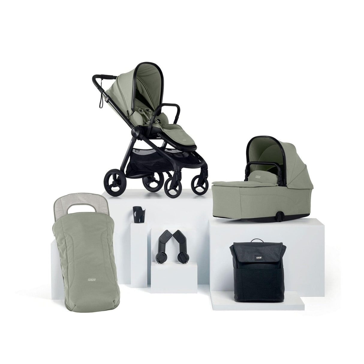 Mamas & Papas Vardo Essential Pushchair Bundle with Accessories - Sage