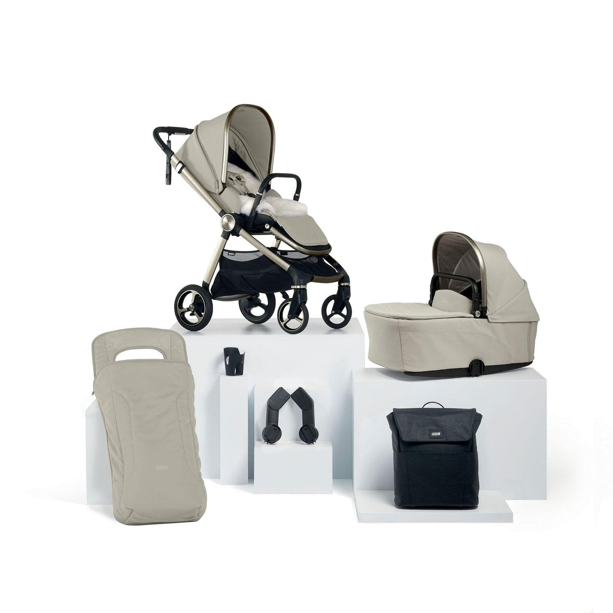 Mamas & Papas Vardo Essential Pushchair Bundle with Accessories - Shell