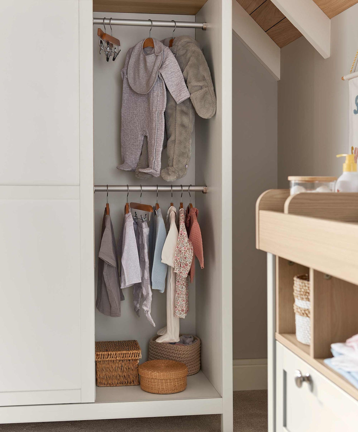 Mamas & Papas Harwell Wardrobe - White / Natural