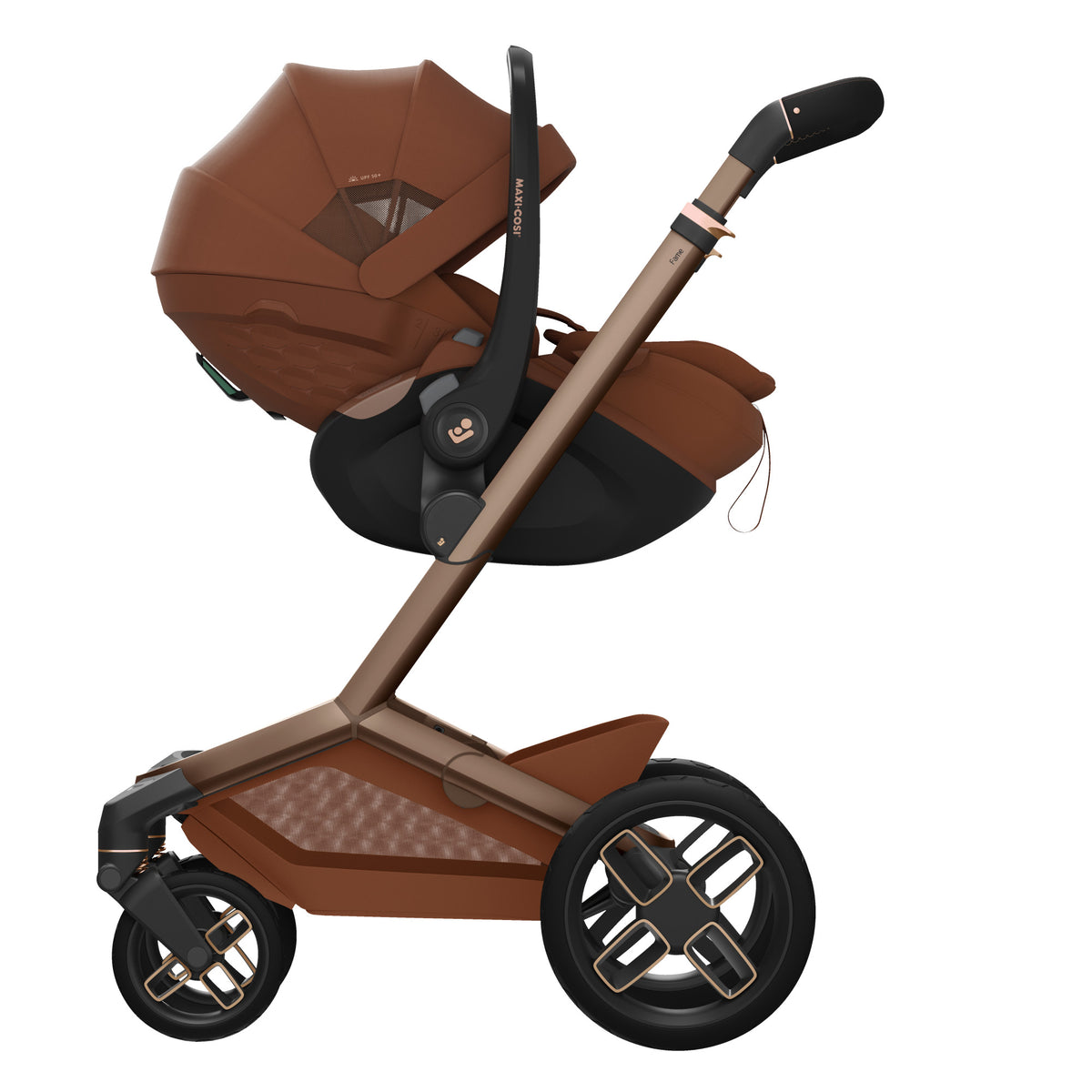Maxi Cosi Fame 2026 Premium Family XL Travel System with Pebble Slide Pro Car Seat, Pearl XL Car Seat & Slide Pro Base - Copper Terra 9