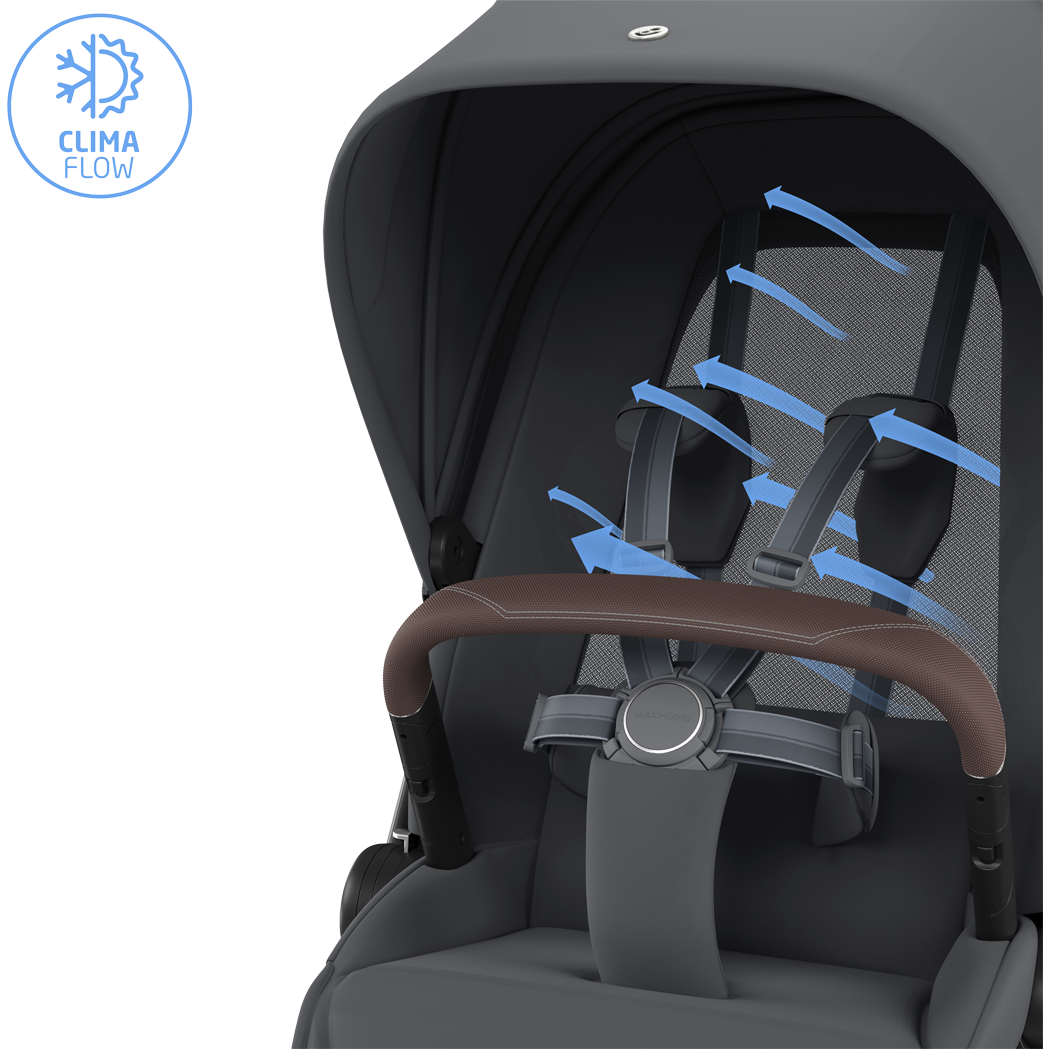 Maxi Cosi Fame 2026 Premium Family XL Travel System with Pebble Slide Pro Car Seat, Pearl XL Car Seat & Slide Pro Base - Moon Graphite 3