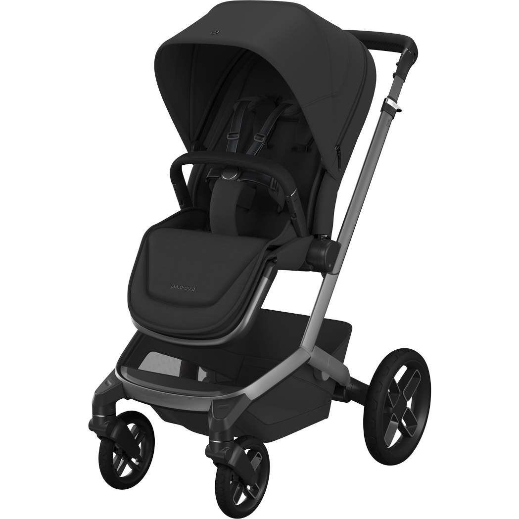Maxi Cosi Fame 2026 Premium Family XL Travel System with Pebble Slide Pro Car Seat, Pearl XL Car Seat & Slide Pro Base - Onyx Black 2
