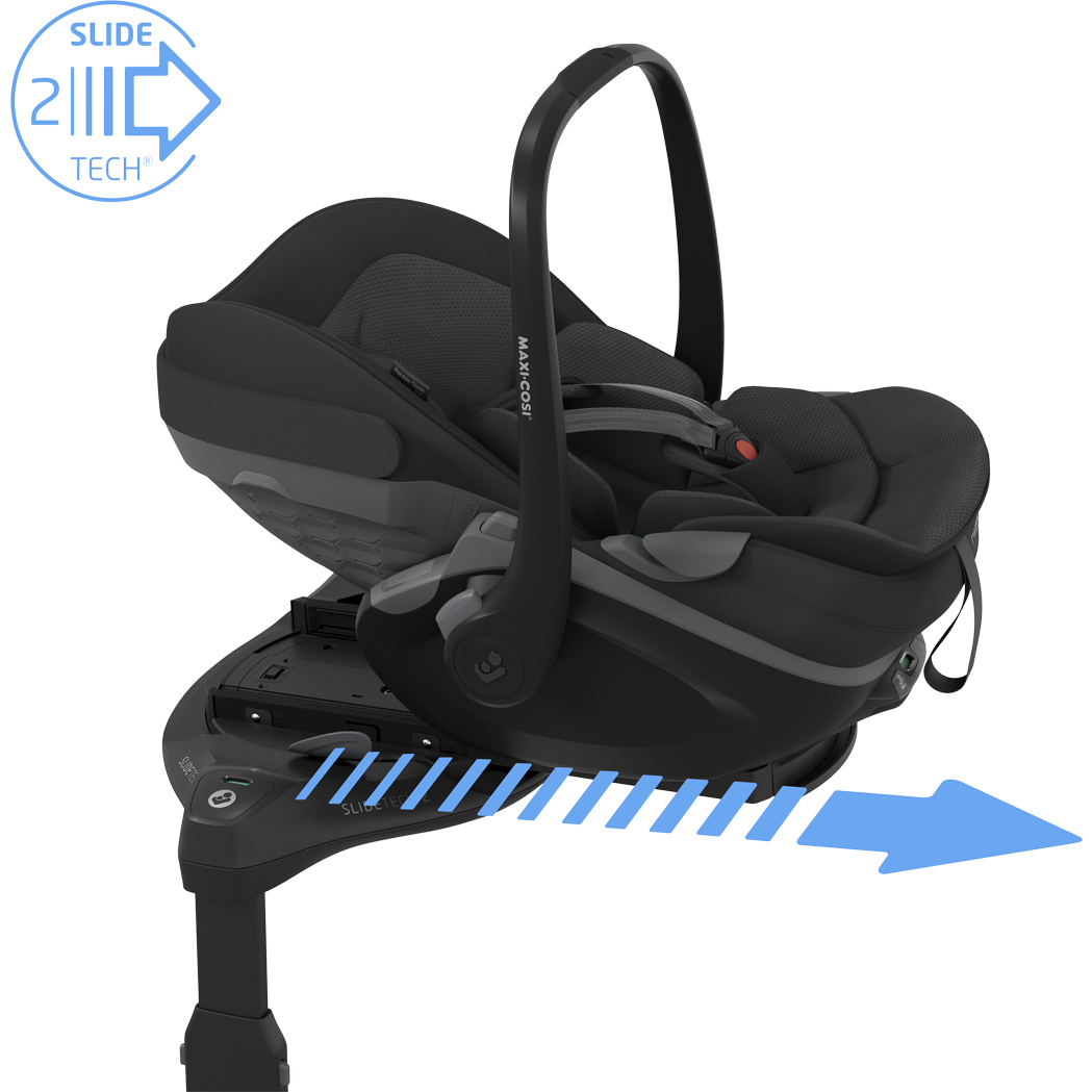 Maxi Cosi Fame 2026 Premium Family XL Travel System with Pebble Slide Pro Car Seat, Pearl XL Car Seat & Slide Pro Base - Onyx Black 21