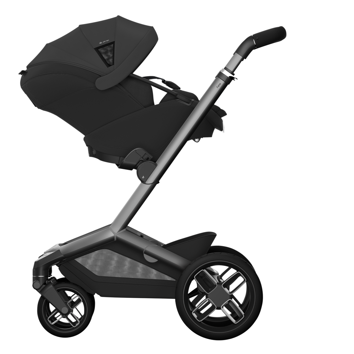 Maxi Cosi Fame 2026 Premium Family XL Travel System with Pebble Slide Pro Car Seat, Pearl XL Car Seat & Slide Pro Base - Onyx Black 5