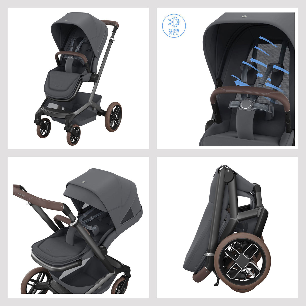 Maxi Cosi Fame 2026 Ultimate Travel System with Coral Slide Pro & Slide Pro Base - Moon Graphite 8