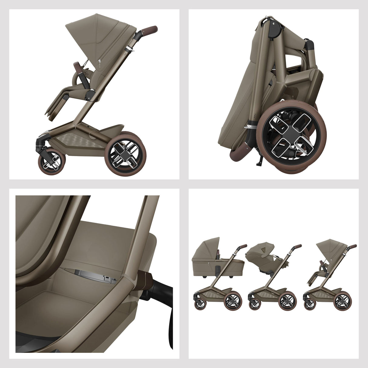 Maxi Cosi Fame 2026 Ultimate Travel System with Coral Slide Pro & Slide Pro Base - Oak Truffle 17