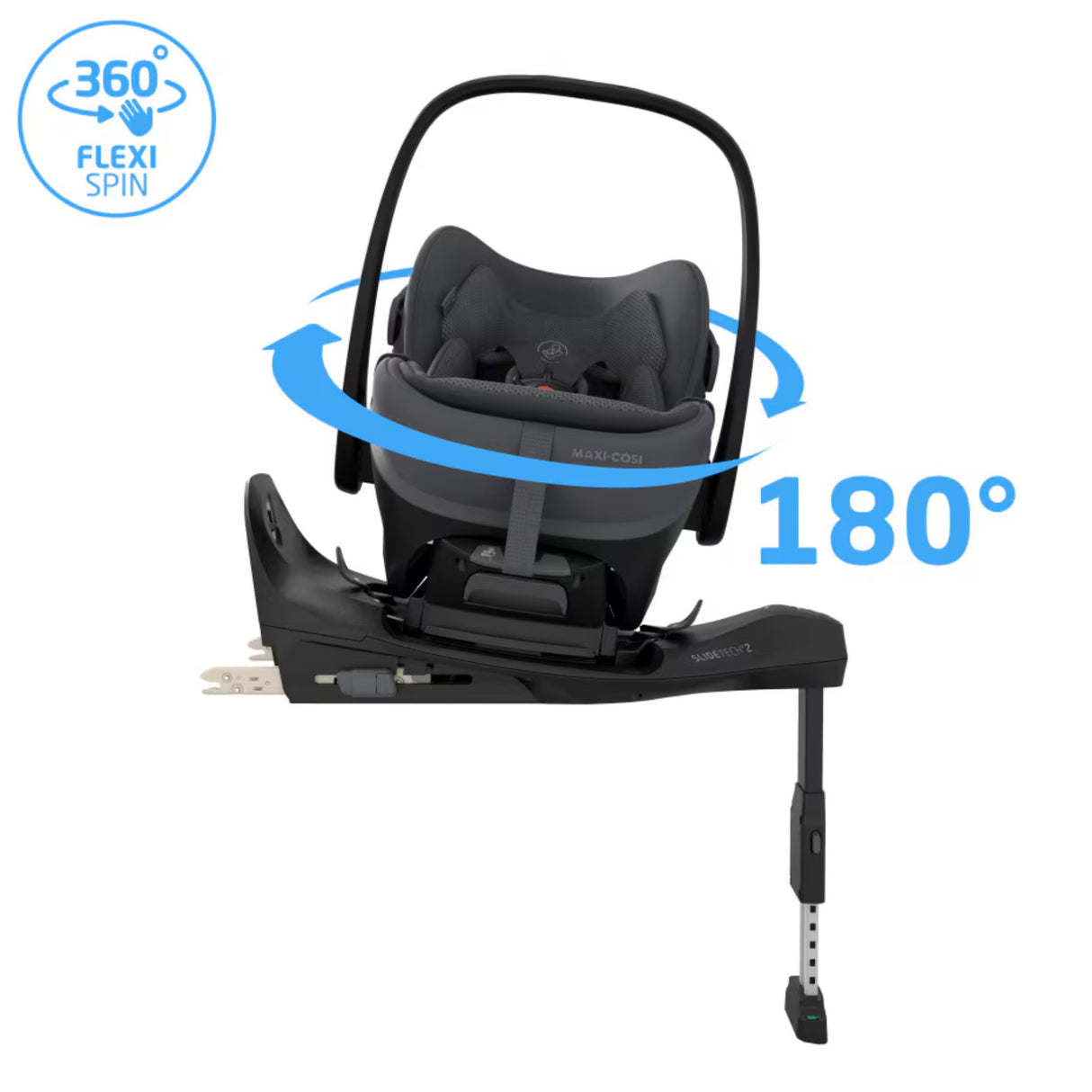 Maxi Cosi Pebble Slide Pro Car Seat - Moon Graphite (May 2026) 5