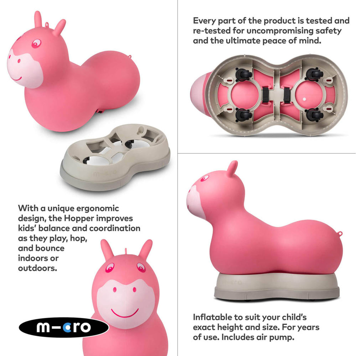 Micro Scooter Ride on Space Hopper - Pink