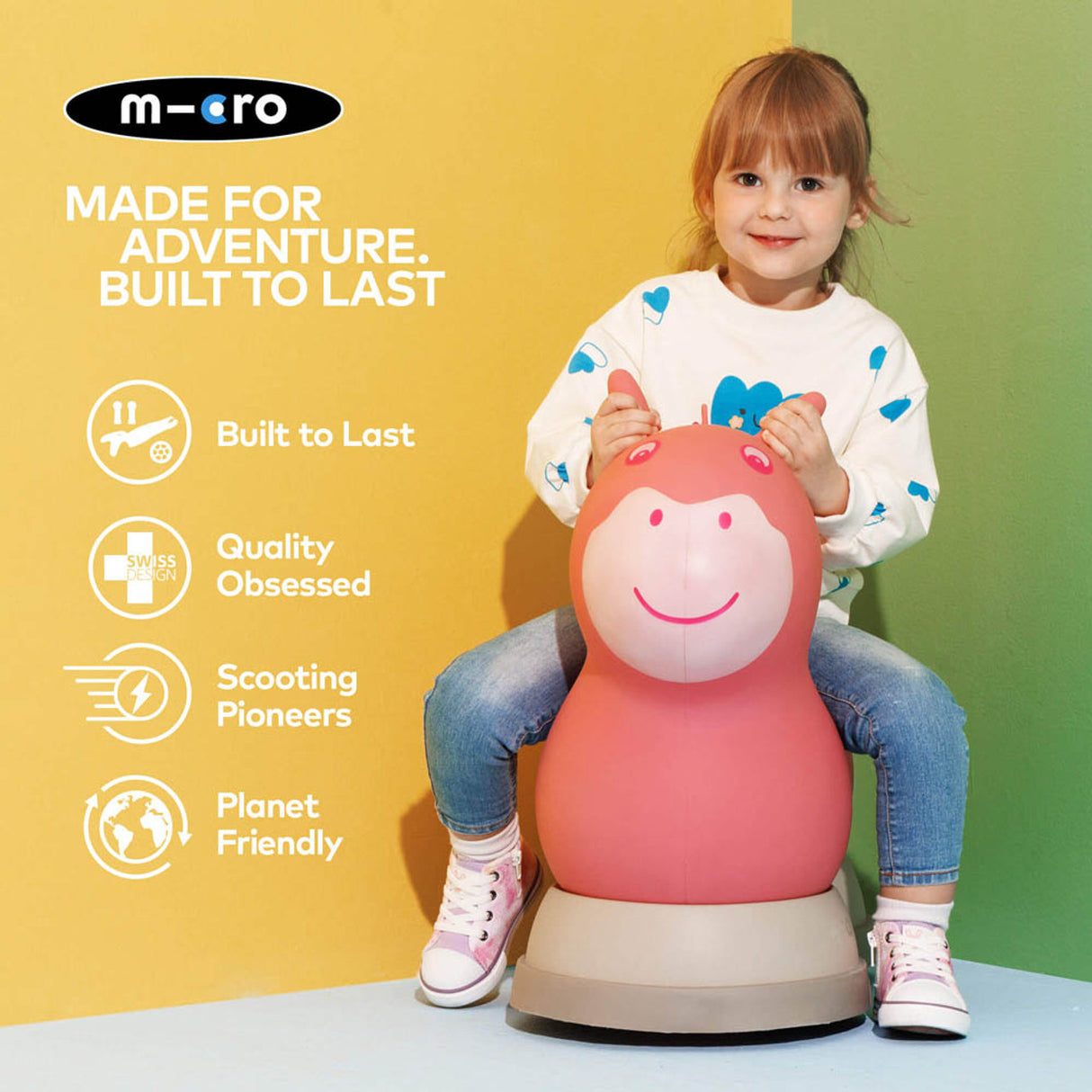 Micro Scooter Ride on Space Hopper - Pink