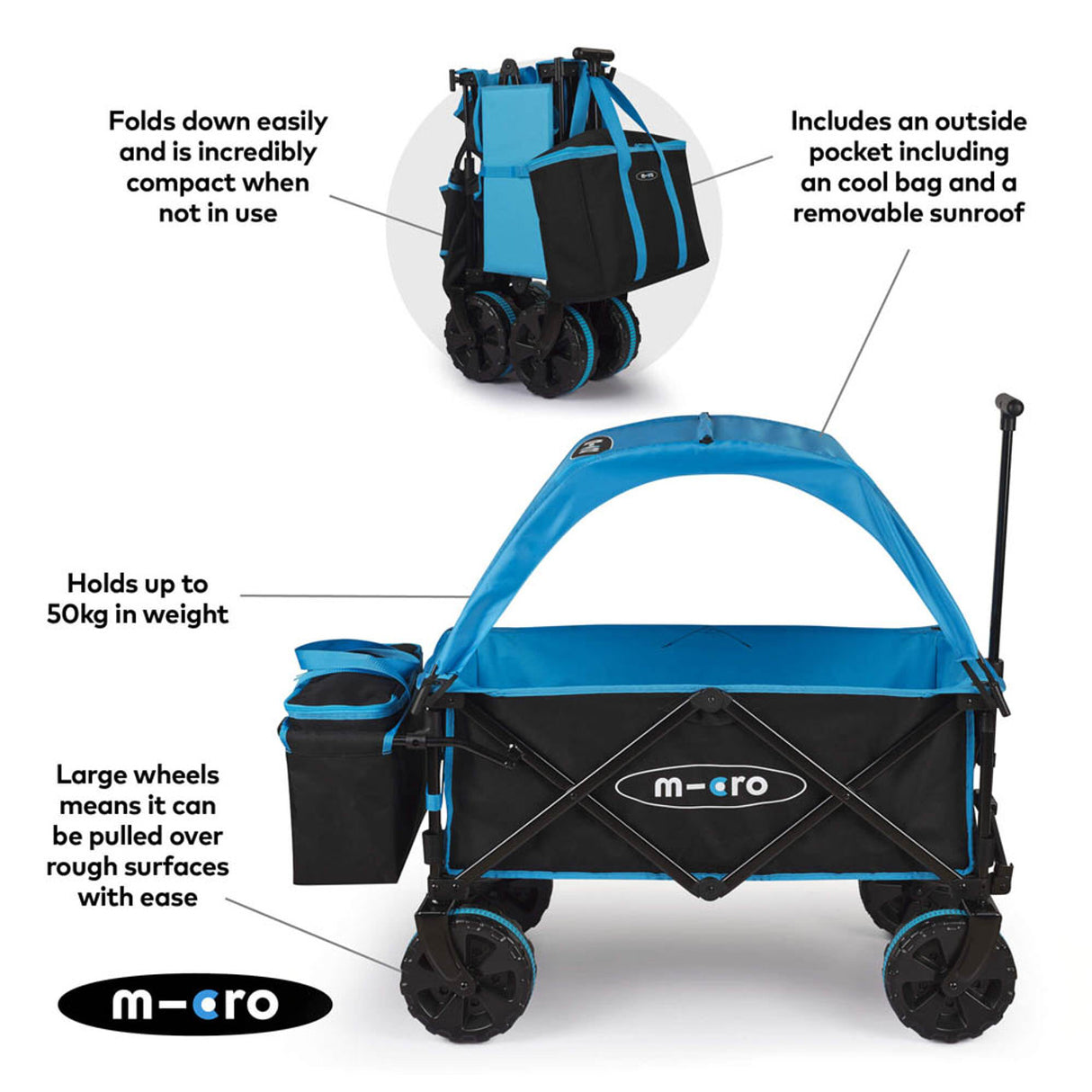 Micro Scooters Wagon Deluxe Pro - Blue