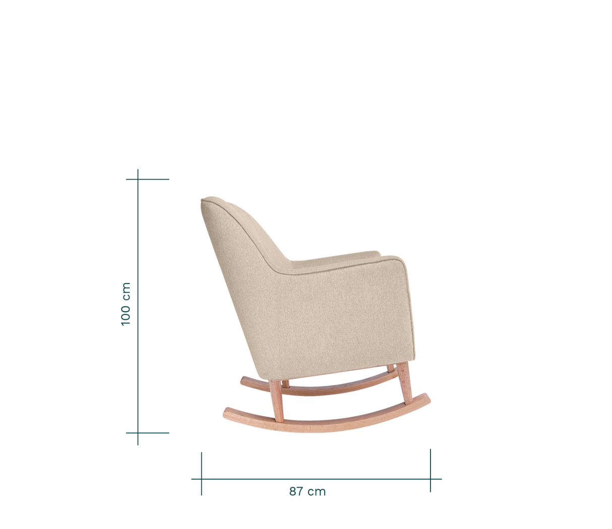 Tutti Bambini Noah Nursing Rocking Chair - Stone Natural