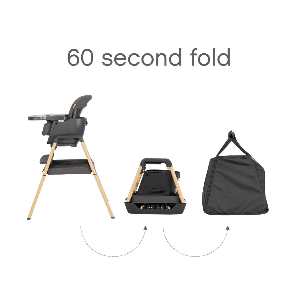 Tutti Bambini Nova Birth to 12 Years Complete Highchair Package - Grey & Oak