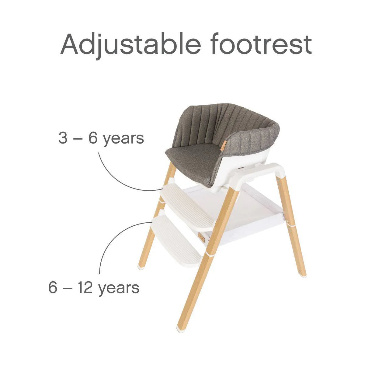 Tutti Bambini Nova Birth to 12 Years Complete Highchair Package - White & Oak