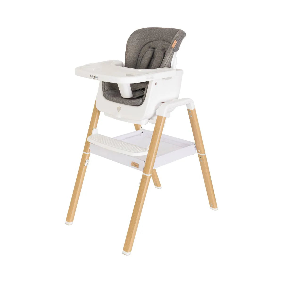 Tutti Bambini Nova Birth to 12 Years Complete Highchair Package - White & Oak