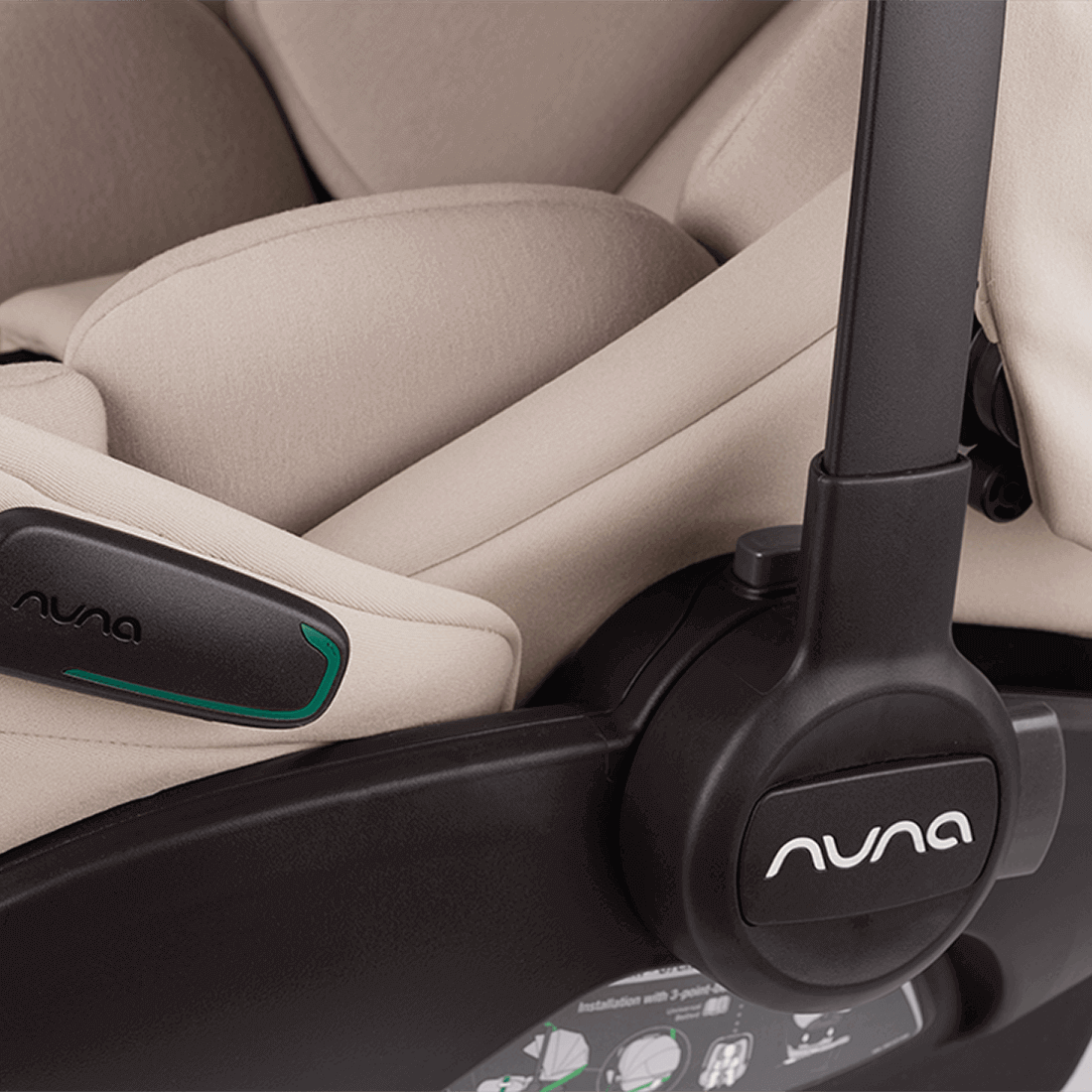 Nuna Mixx Next Travel System with ARRA Flex Car Seat & Curv ISOFIX Base - Biscotti