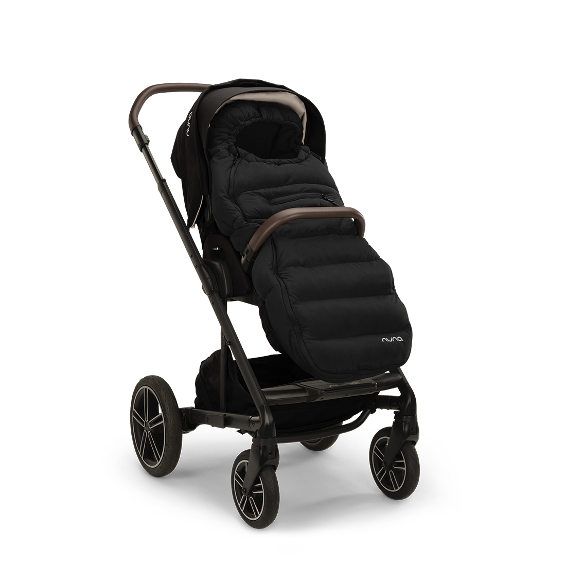 Nuna Winter Merino Wool Footmuff & Mittens Set - Caviar