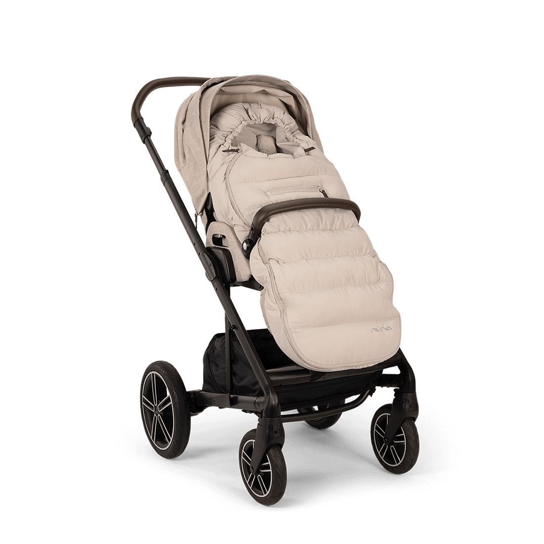 Nuna Winter Merino Wool Footmuff & Mittens Set - Biscotti