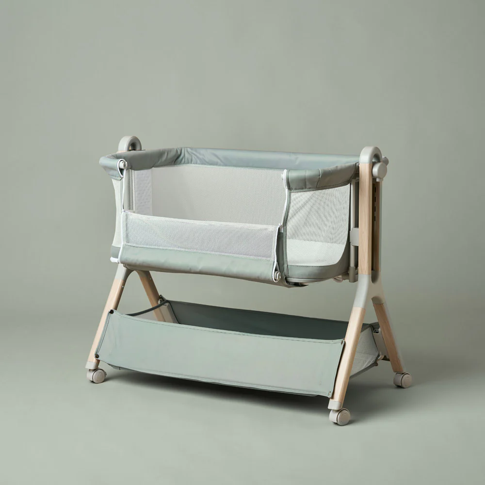 Obaby Cloud Bedside Crib - Sage 3