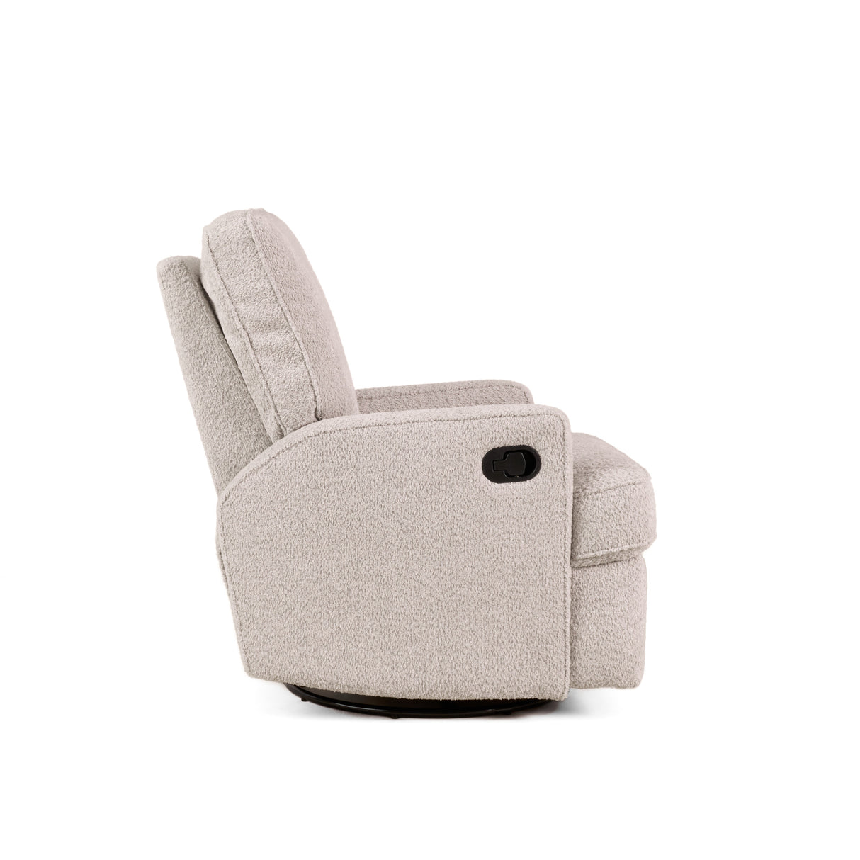 Obaby Madison Swivel Glider Recliner Chair - Chenille Marshmallow 4