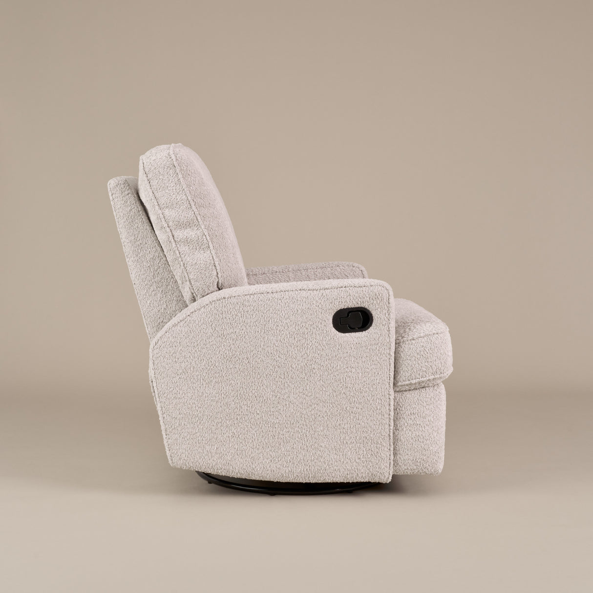 Obaby Madison Swivel Glider Recliner Chair - Chenille Marshmallow 7