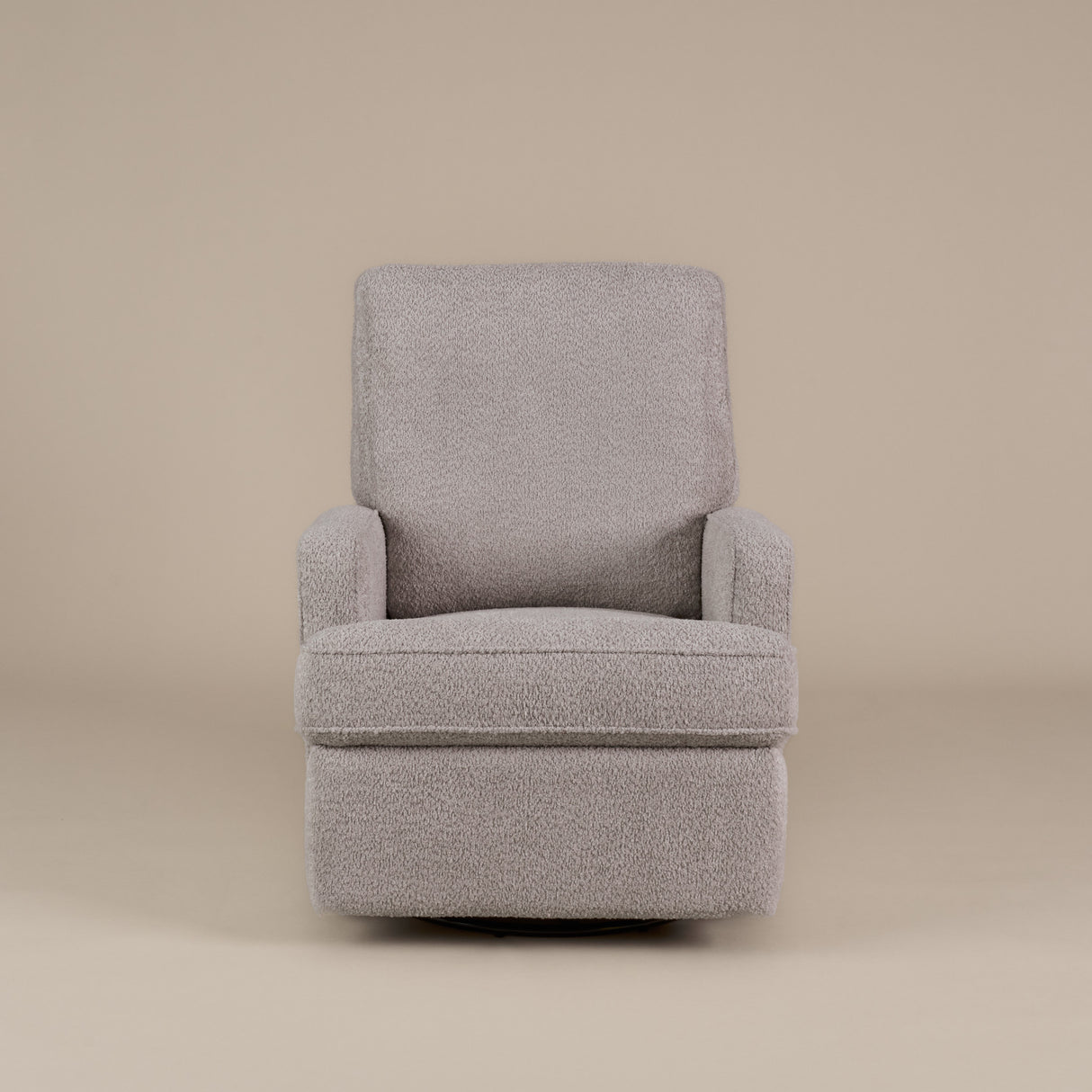Obaby Madison Swivel Glider Recliner Chair - Chenille Mushroom 8