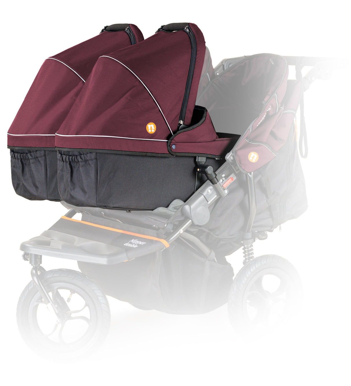 Out'n'About Double Carrycot V5 - Brambleberry Red