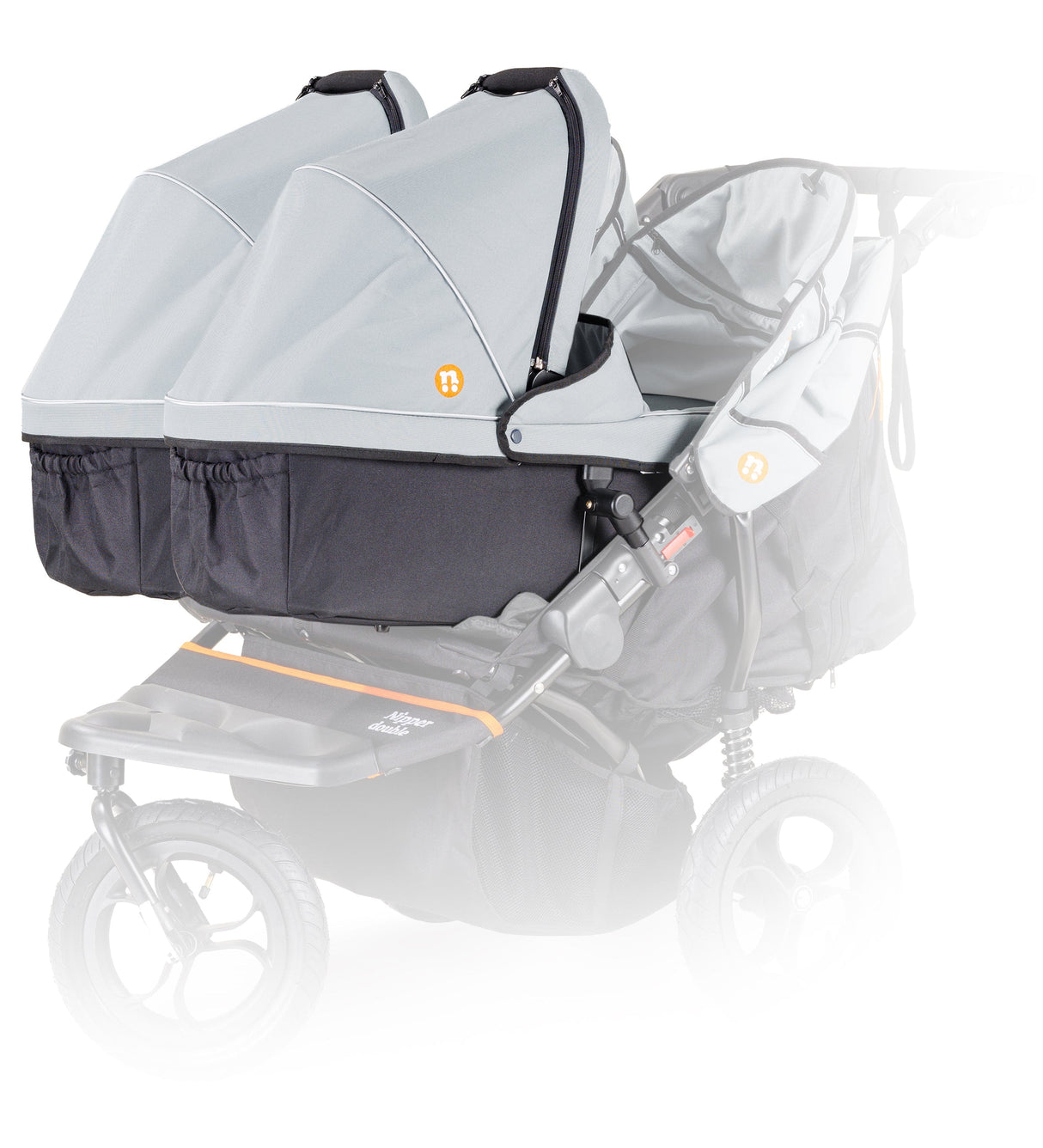 Out'n'About Double Carrycot V5 - Rocksalt Grey