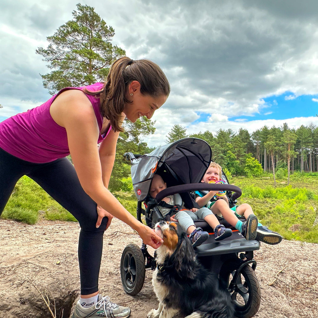 Out n About Nipper V5 Double Pushchair - Highland Blue