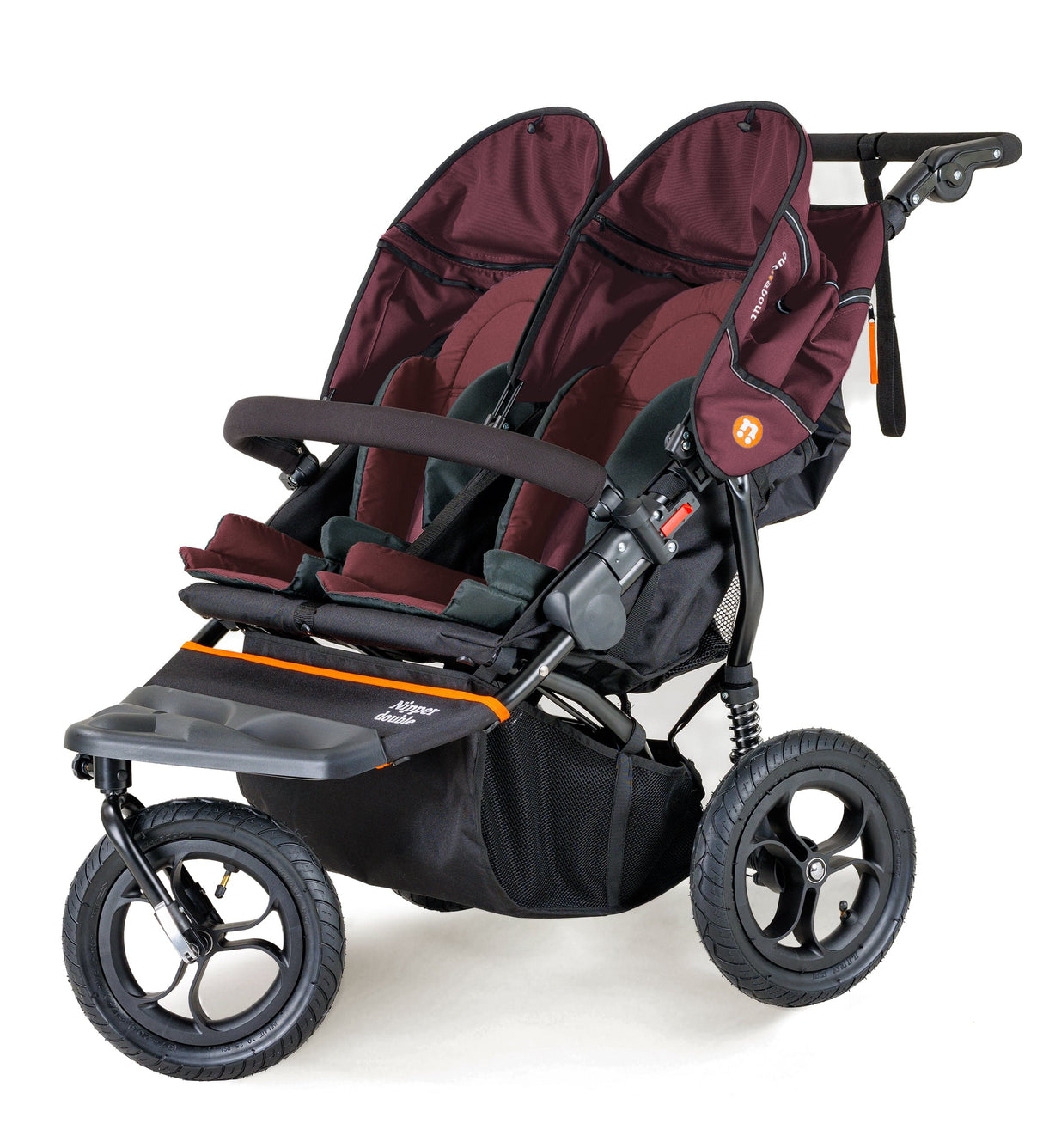 Out n About Nipper V5 Double Pushchair - Brambleberry Red