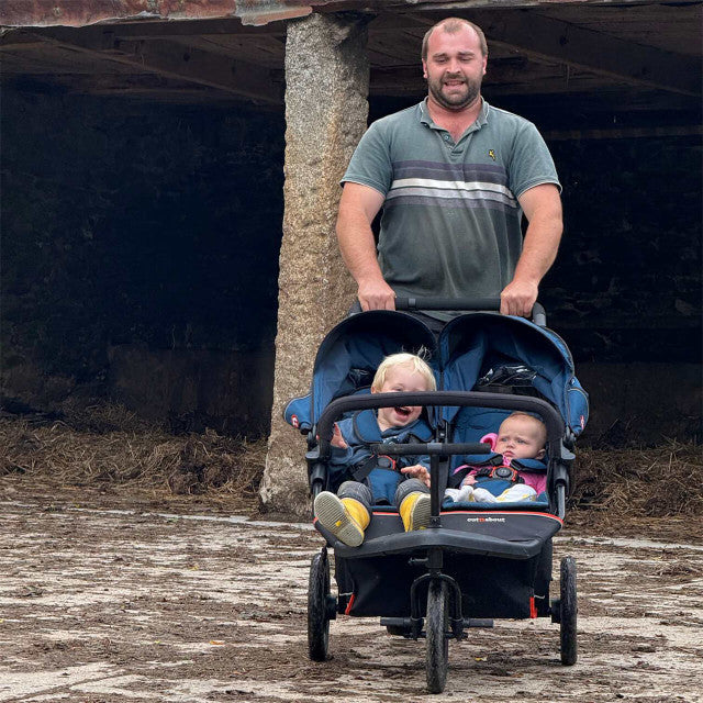 Out n About Nipper V6 Double Pushchair - Highland Blue