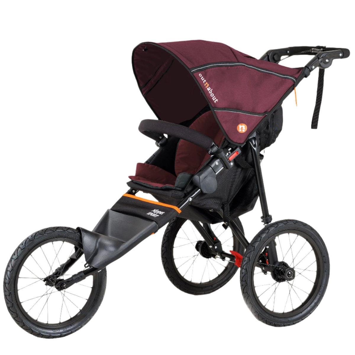 Out n About Nipper V5 Sport Jogging Pushchair Brambleberry Red