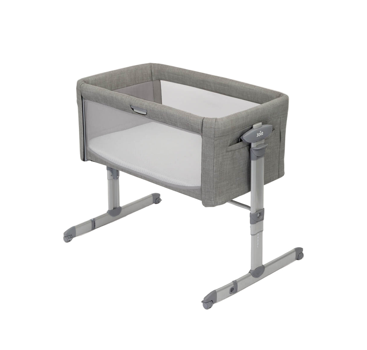 Joie Roomie Glide Bedside Crib - Foggy Grey