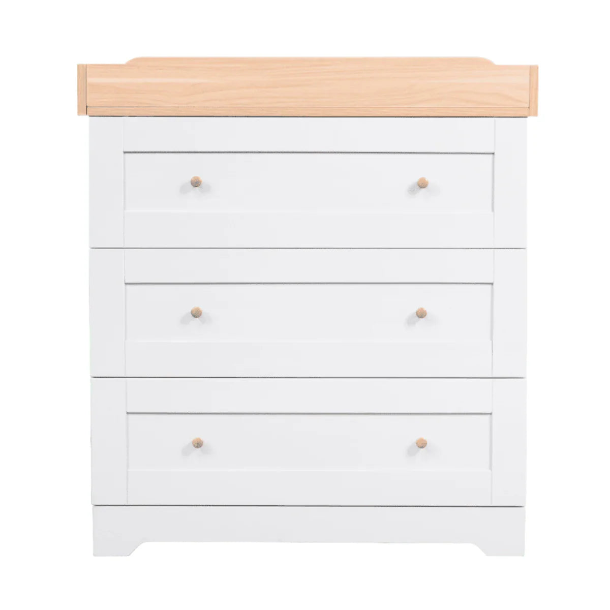 Tutti Bambini Rio 3 Piece Nursery Furniture Set with Malmo Cot Bed - Dove Grey & Honey Oak