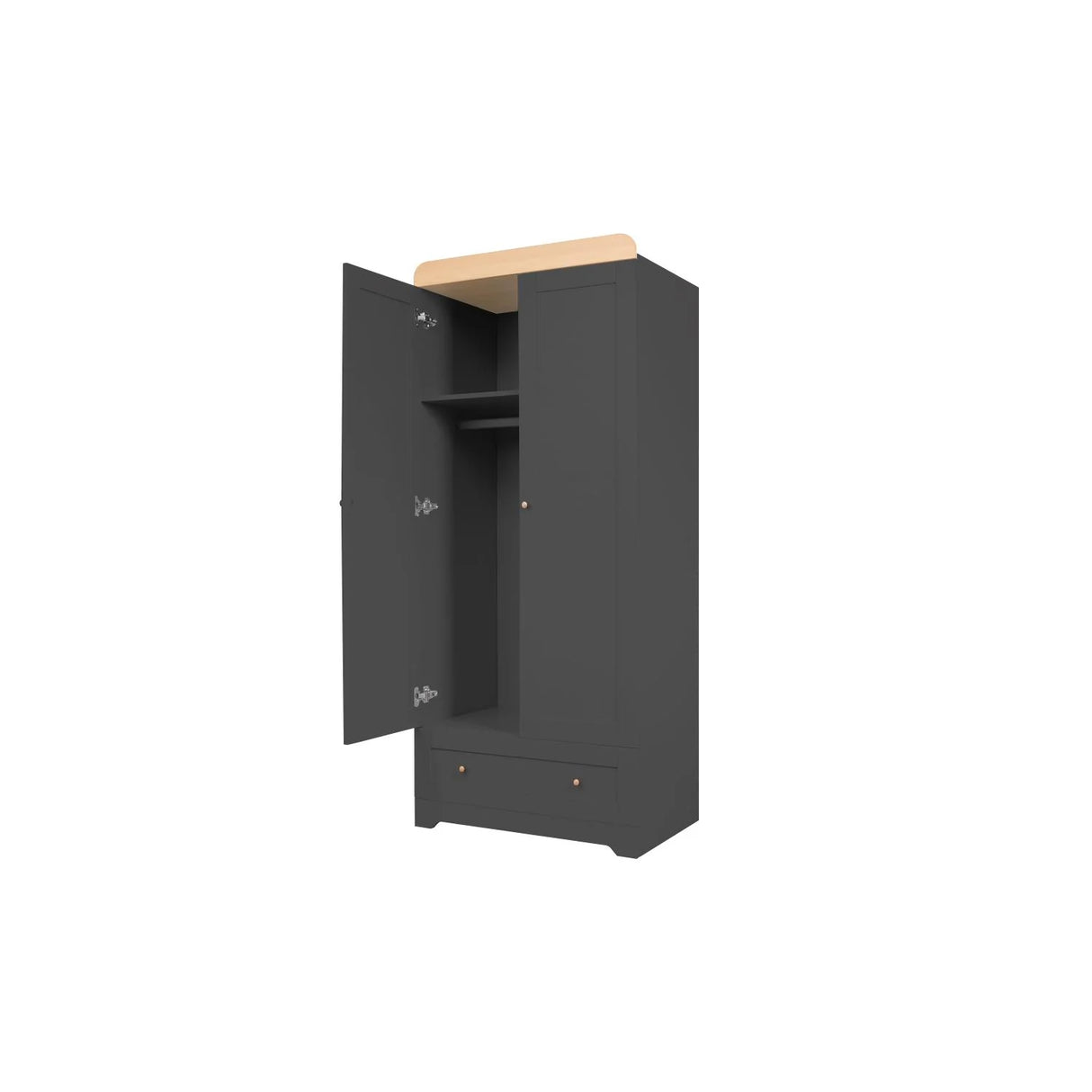 Tutti Bambini Rio Wardrobe - Slate & Honey Oak