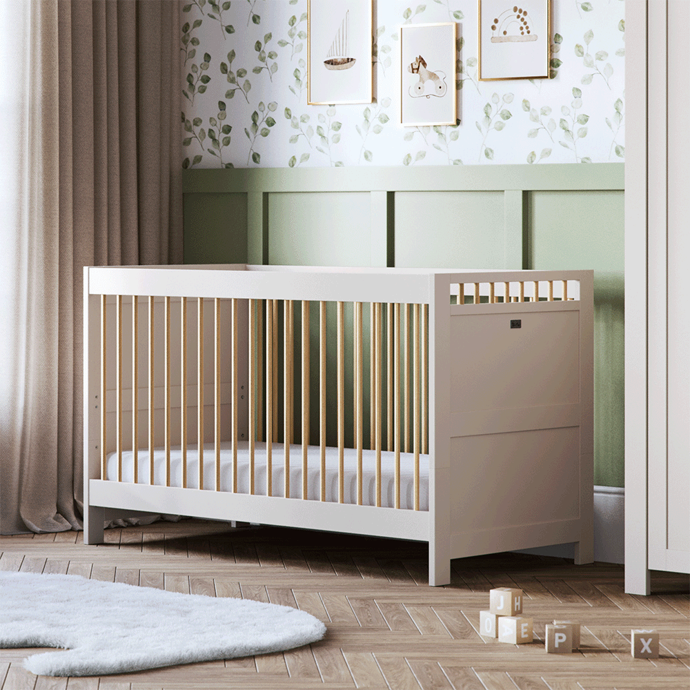 Silver Cross Seville Convertible Cot to Toddler Bed - Cashmere Oak