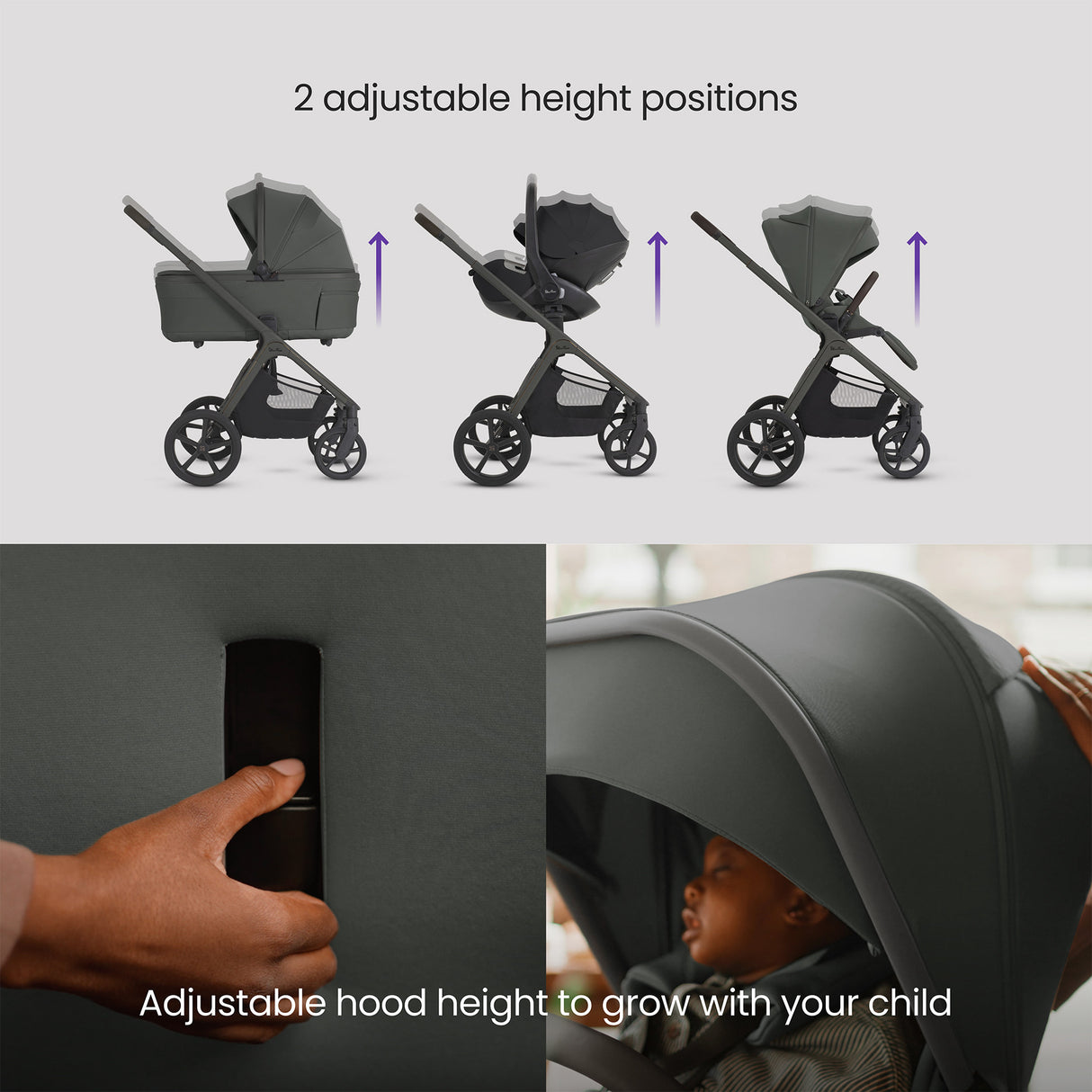 Silver Cross Cove 2 Ultimate Family Bundle inc Glide Car Seat, Approach Car Seat & Base Plus - Pewter 4