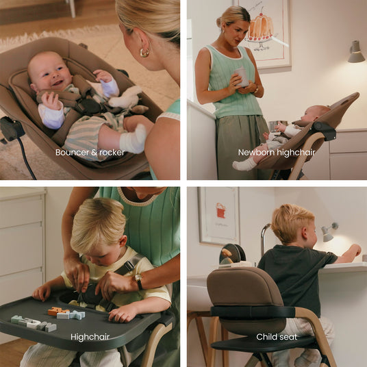 Silver Cross Nest & Nuture | 4 in 1 Highchair and Bouncer Bundle - Biscuit 3