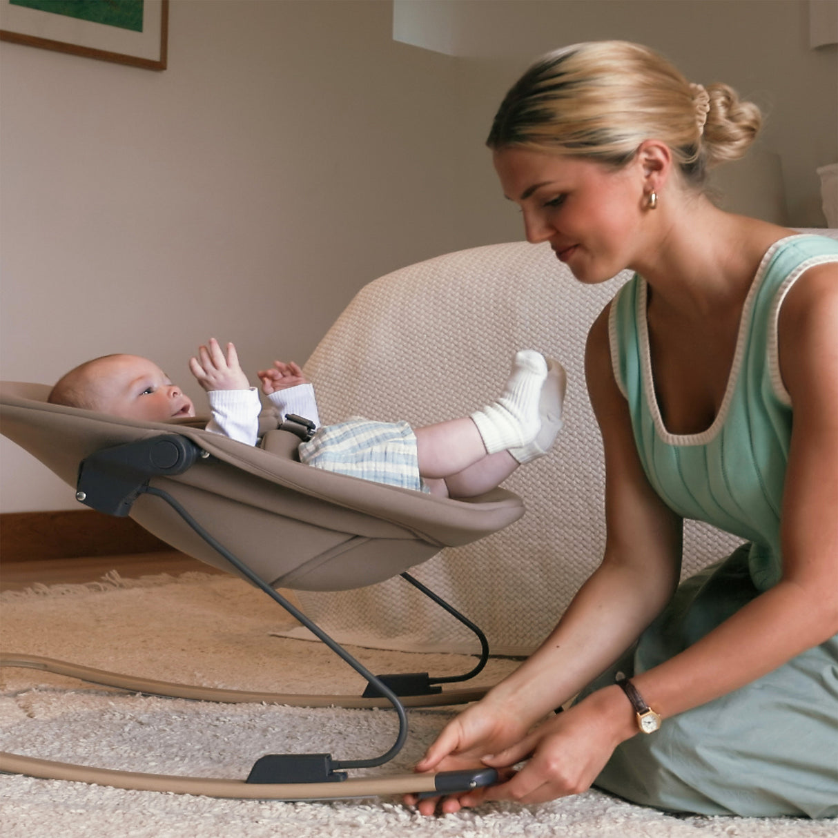 Silver Cross Nest & Nuture | 4 in 1 Highchair and Bouncer Bundle - Biscuit 4