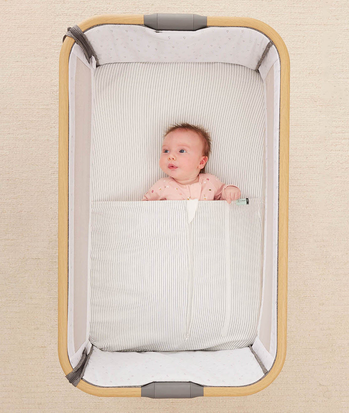 ergoPouch Organic Crib All Year/Winter HugMe Blanket | 1.0-2.5 Tog - Midnight Stripe