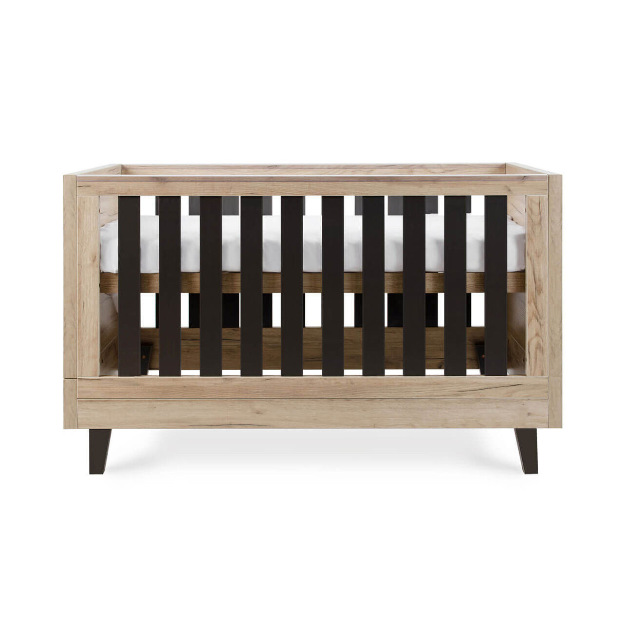 Tutti Bambini Como 3 Piece Nursery Furniture Set with Cot Bed, Dresser and Wardrobe - Distressed Oak / Slate Grey