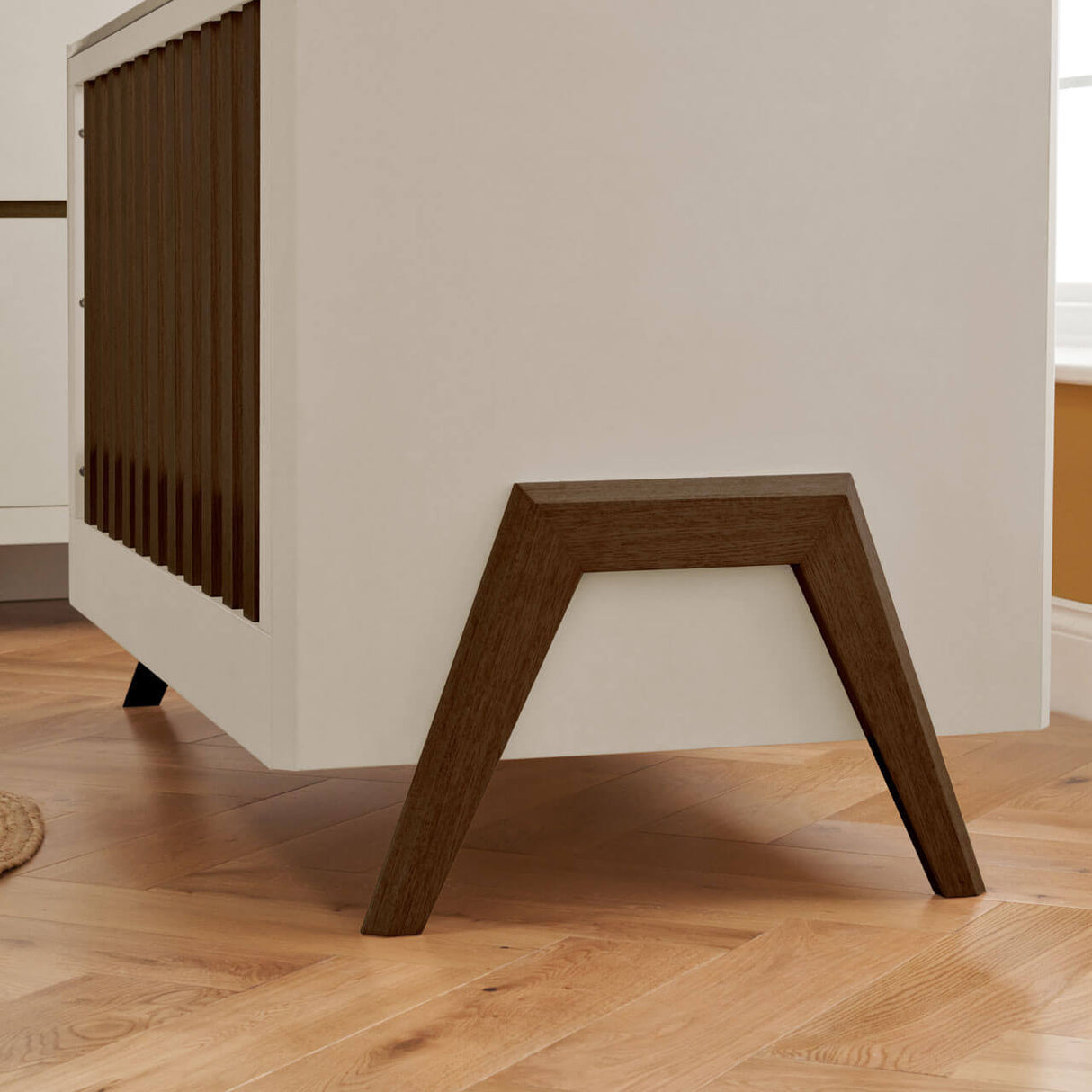 Tutti Bambini Fuori Cot Bed - White Sand & Warm Walnut