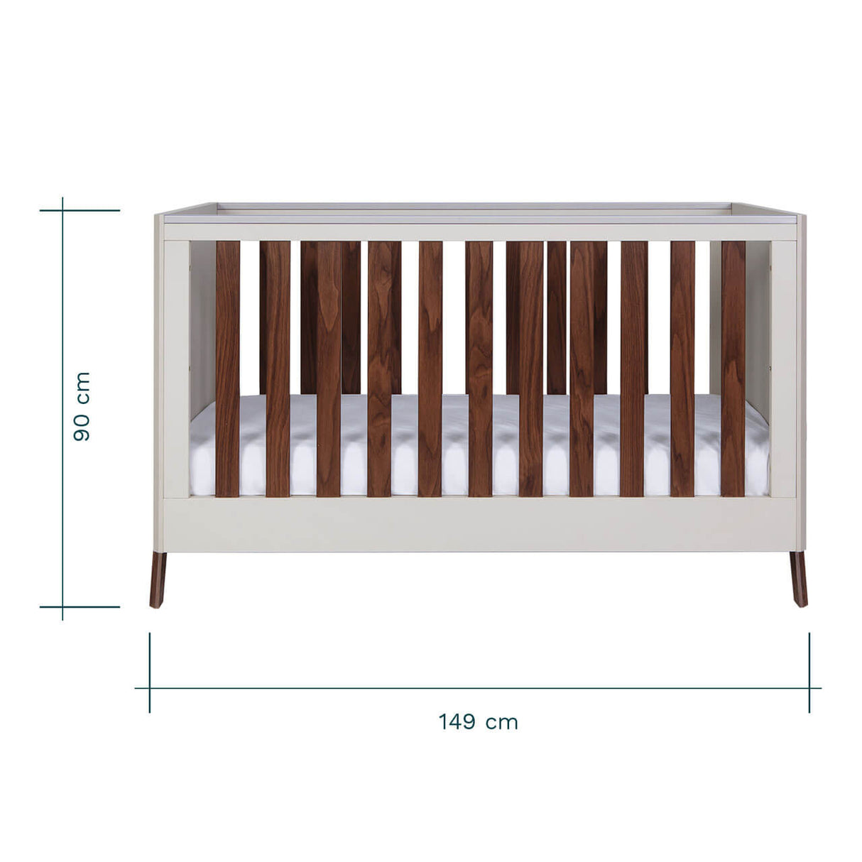 Tutti Bambini Fuori Cot Bed - White Sand & Warm Walnut